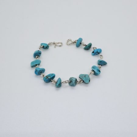 Bracelet en argent avec Turquoise reconstituée