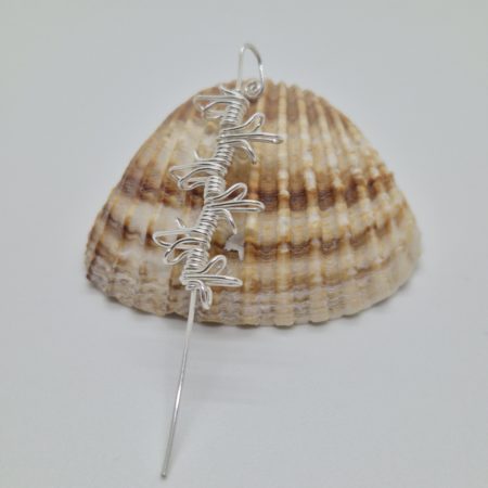 Boucle d'oreille traversante en argent