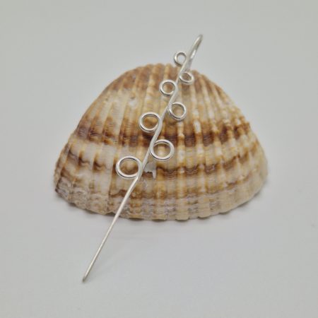 Boucle d'oreille traversante en argent