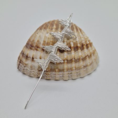 Boucle d'oreille traversante en argent