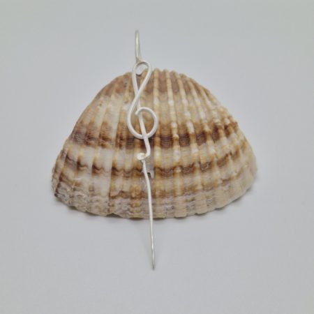 Boucle d'oreille traversante en argent