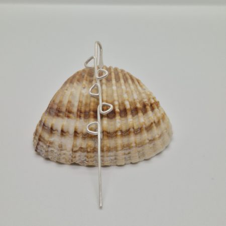 Boucle d'oreille traversante en argent