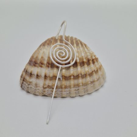 Boucle d'oreille traversante en argent