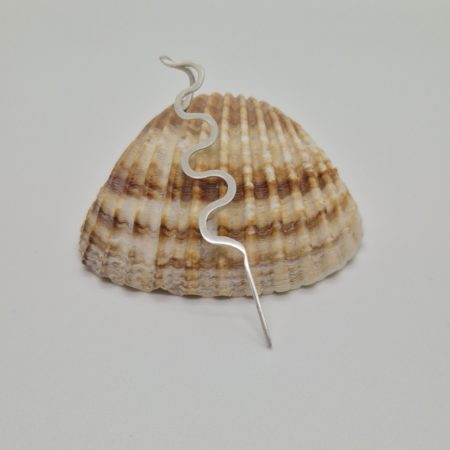 Boucle d'oreille traversante en argent